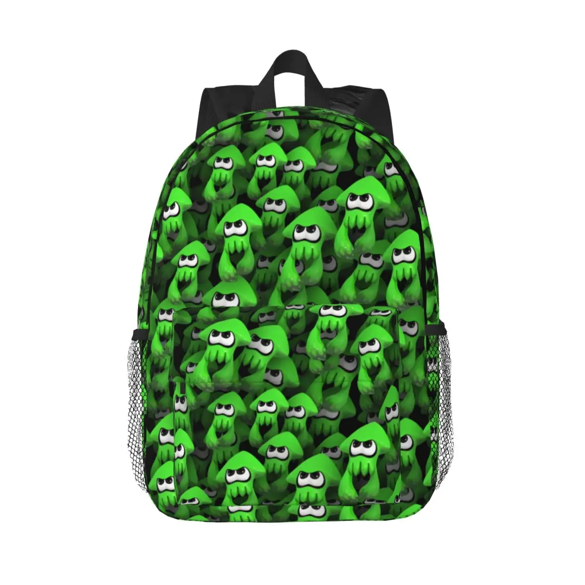 Green Splatoon Game Squids Zaino Per Uomo Donna Resistente All'Acqua School College Bag Stampa Bookbag