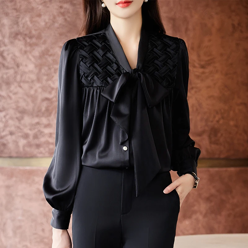 Aiyssa2022 Women's Autumn and Winter New Exquisite Long sleeved Shirt with Unique Temperament Makes You Unique