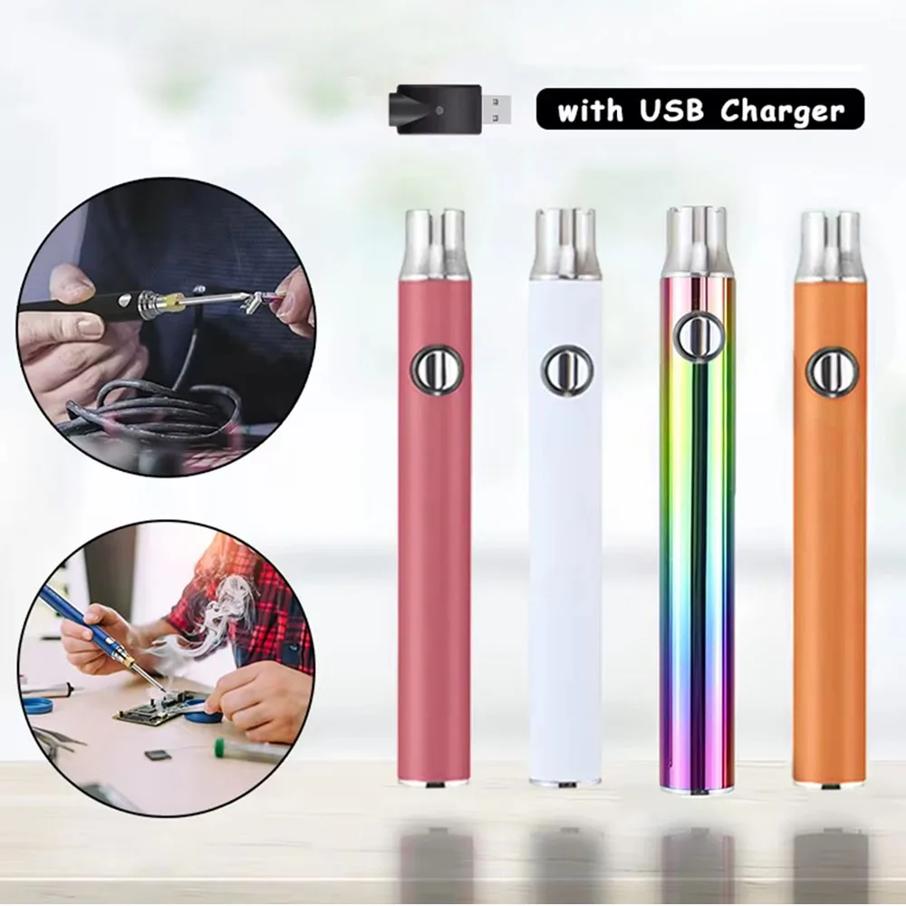 Portable Electric Soldering Iron Pen 350mAh Battery Welding Tool Kit 510 Thread Heat Tips Electronic Welding Solder Repair Tool soldering iron