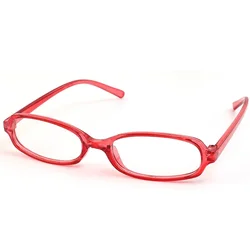 Vintage-Inspired Retro Oval Square Glasses with Colorful Frames and Anti-Blue Light Lenses for Stylish Eye Protection (Red square)