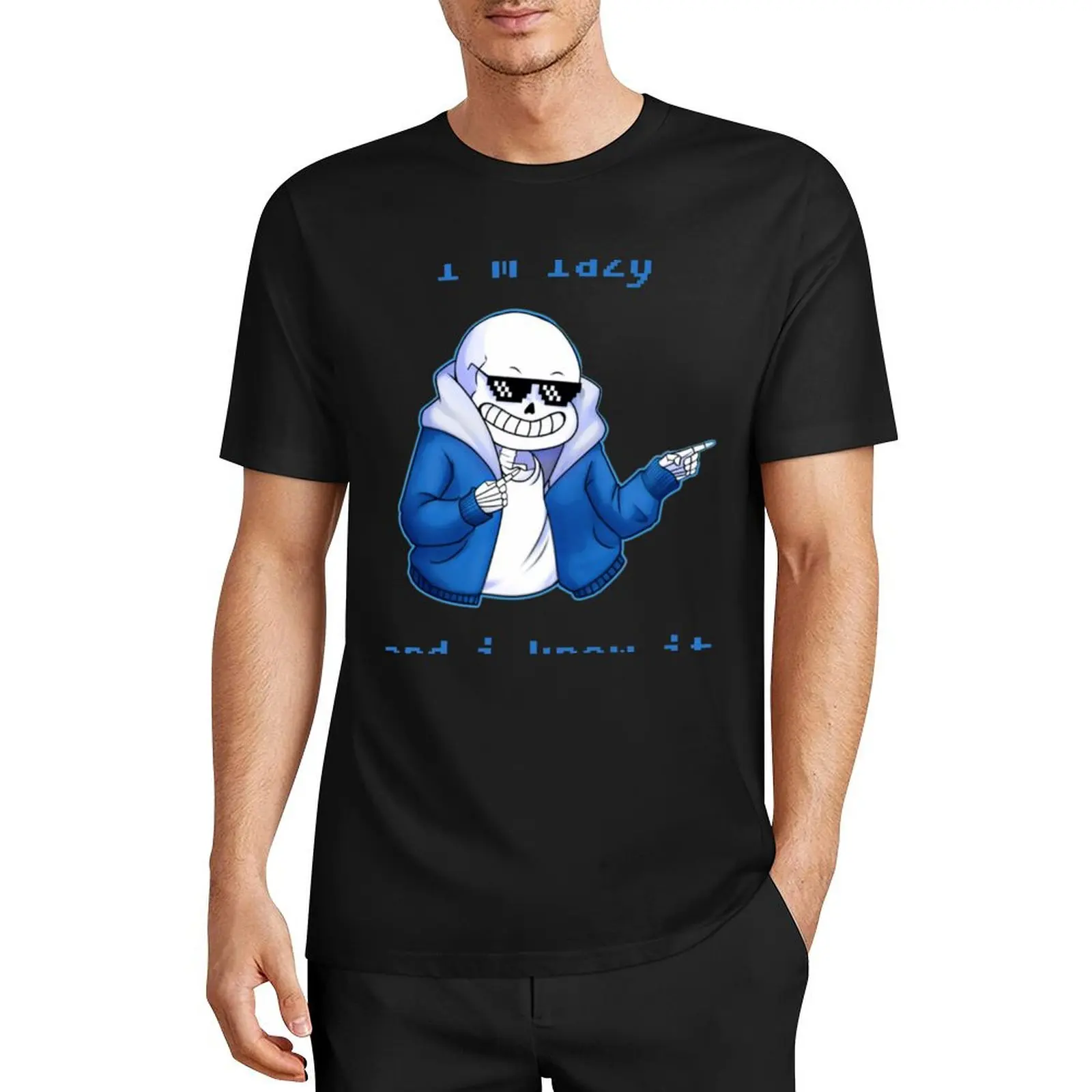 

Lazy and I know it (ORIGINAL) undertale skeleton inspired T-Shirt cute tops new edition sweat shirts, men