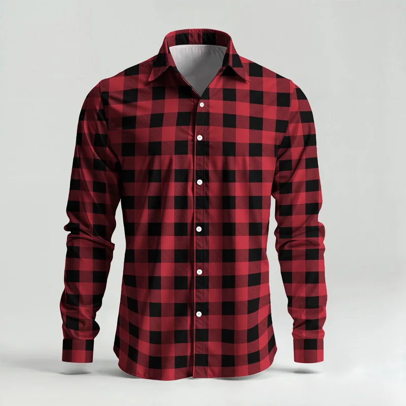 Set di camicie da uomo primavera estate 2025, stampate, alla moda, semplici, in due pezzi, a maniche lunghe, stile urbano di alta qualità_voghion.com