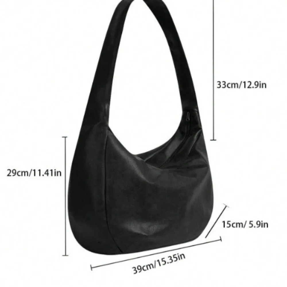 Vintage Style Men's Crossbody Bag​​ Large Capacity PU Leather Shoulder Bag Pleated Lightweight Messenger Bag Daily Use​​