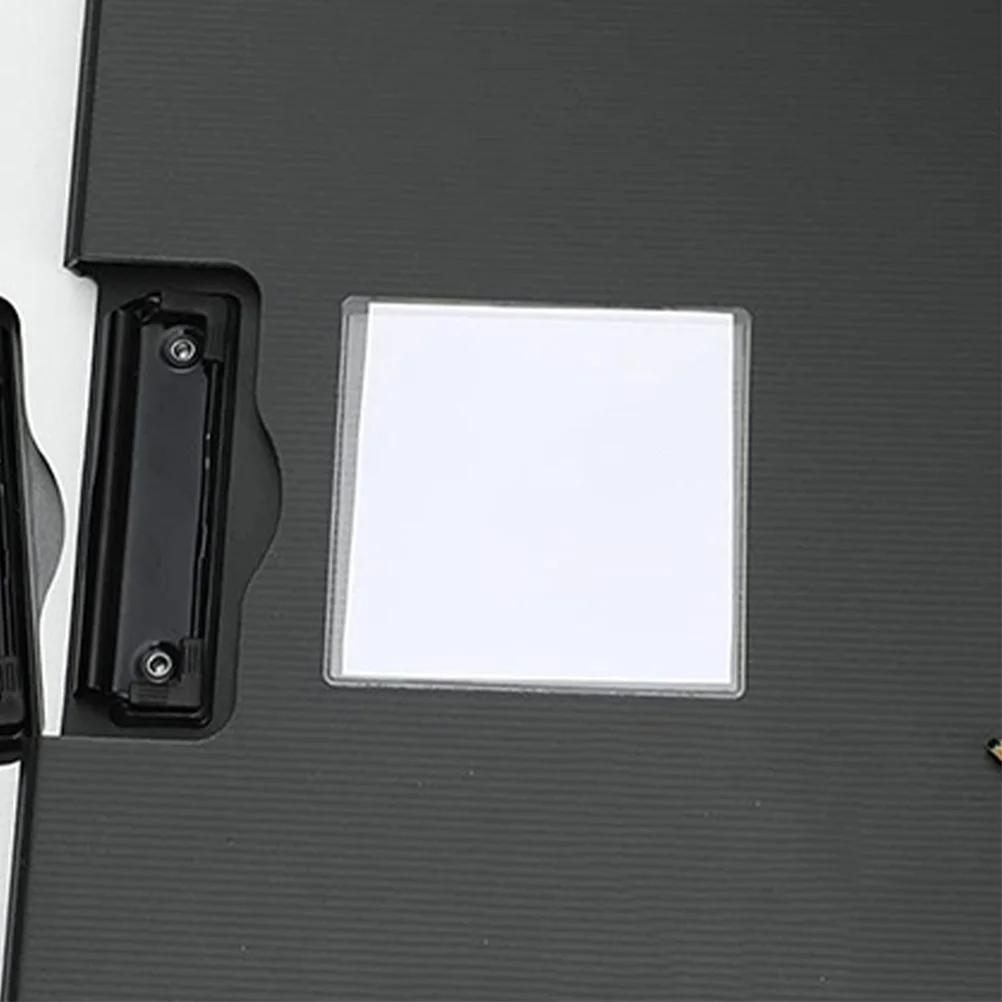 

20 Pcs Index Card Pocket Label Holders Stickers Business Protectors Organizer for Storage Bins Adhesive Plastic Pockets