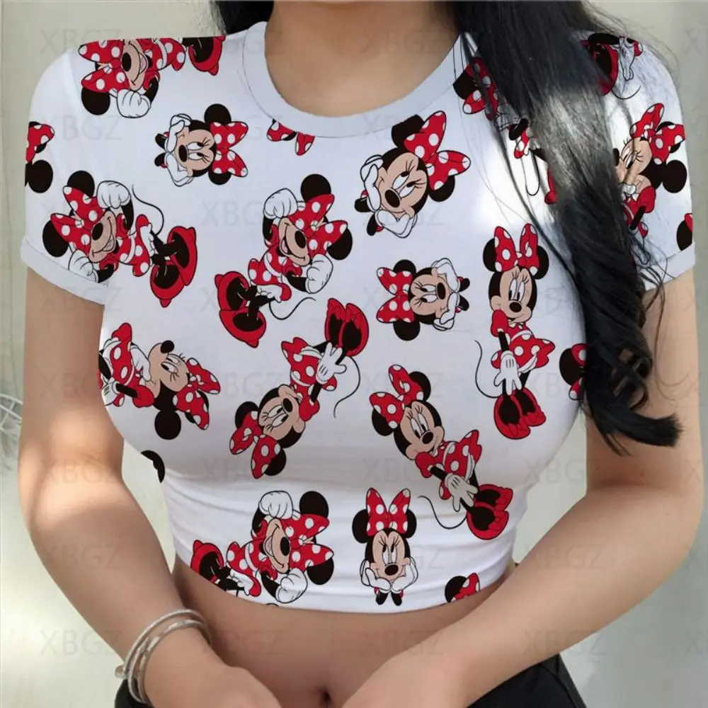 Hula hoop Cantidad de Agregar Top corto de Mickey para mujer, camiseta ajustada para mujer, camisetas de  fiesta de Minnie Mouse, blusas de moda de dibujos animados Y2k ajustadas de  Disney 2022 _ - AliExpress Mobile