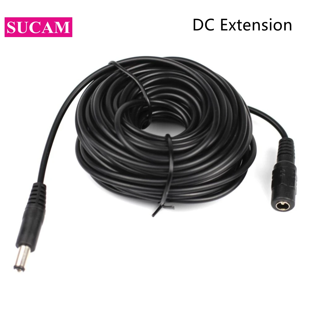 5.5 x 2.1mm DC Power Connector Jack Adapter Cord 12V DC Female Male Extension External Plug Cable for CCTV WIFI Camera Led