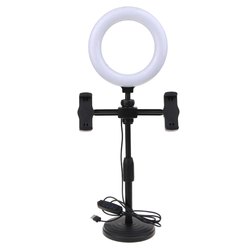 6.3" Light Replace Desk Ring Light with Stand and Phone Holder Zoom
