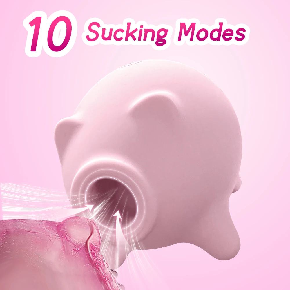 Cute Sexy Pig Licking Sucking Vibrators for Women Clitoris Vagina Anal Nipple Licks Massage Couple Sex Toy Adults