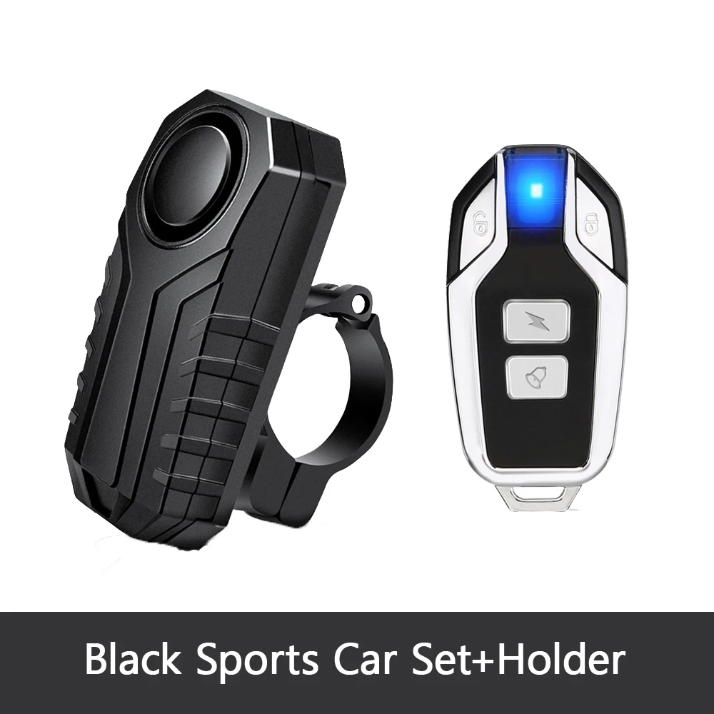 Motorcycle and Bicycle Anti-Theft Wireless Alarm System with Remote Control and Waterproof Design, 113dB Security Alert