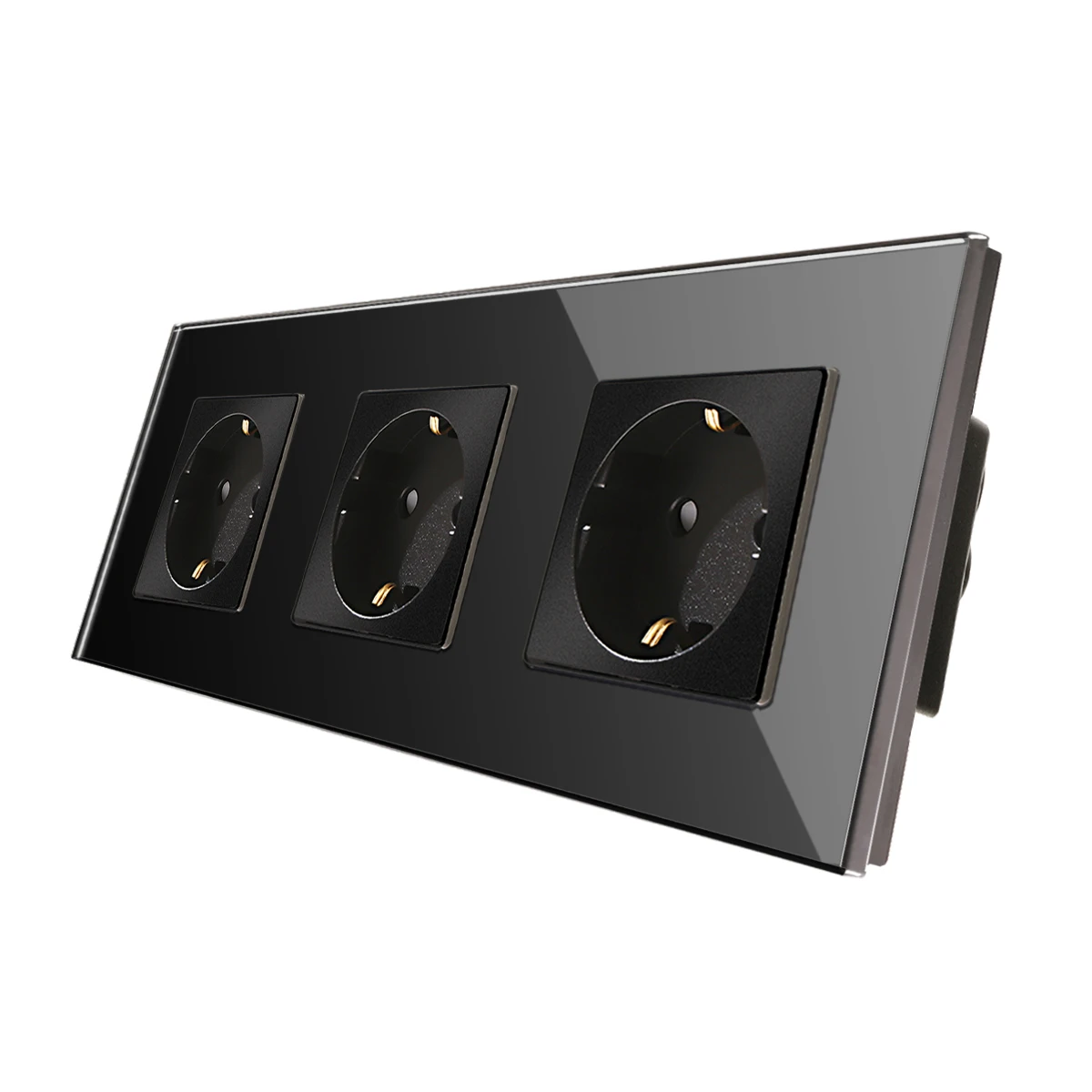 Bingoelec Wall Socket EU Plug 16A Power Germany Socket Electrical Sockets Crystal Glass Panel 228*86mm Home Improvement 4 Bingoelec Wall Socket EU Plug 16A Power Germany Socket Electrical Sockets Crystal Glass Panel 228*86mm Home Improvement - Image 4