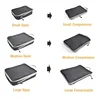 Compressible Packing Travel Storage Bag Cubes Waterproof Lightweigh Suitcase Portable with Handbag Mesh Luggage Organizer Set 3