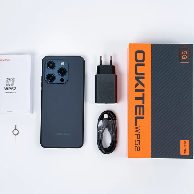 OUKITEL WP52 Téléphone portable - 16Go + 256Go - 48MP - 6,6'' - 6500mAh - IP68 - Smartphone Robuste Double SIM 5G - NFC/GPS 6