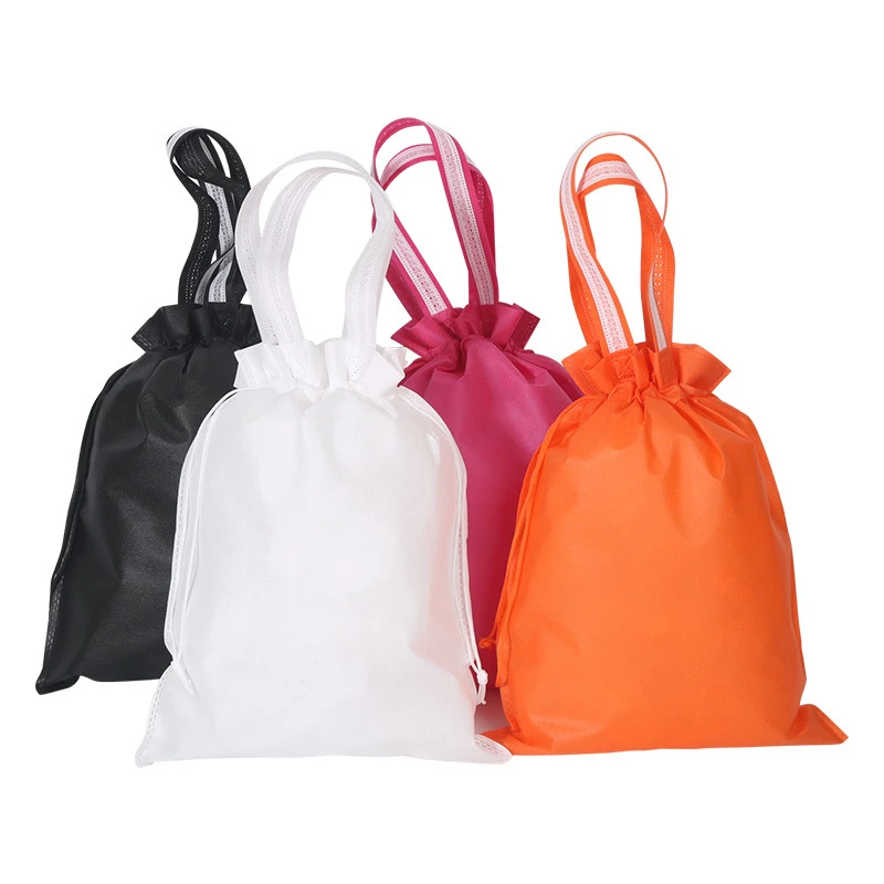 StoBag 20pcs Non Woven Fabric Drawstring Bags Clothes Packaging Portable Storage Shoes Organizer Reusable Pocket Pouches Logo 6