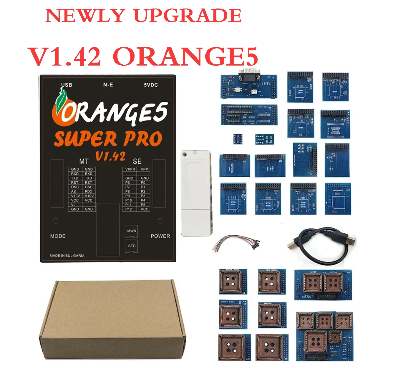 

Программатор Orange5 Super Pro V1.42, обновленный супер-оранжевый программатор с полной активацией, 5 профессиональных ECU программирующих устройств, полная авторизация