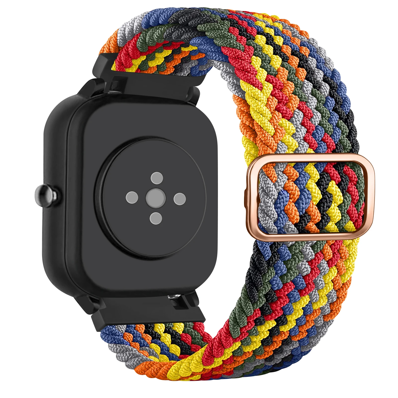 20mm Elastic Weave Smartwatch Strap, Adjustable and Comfortable Band