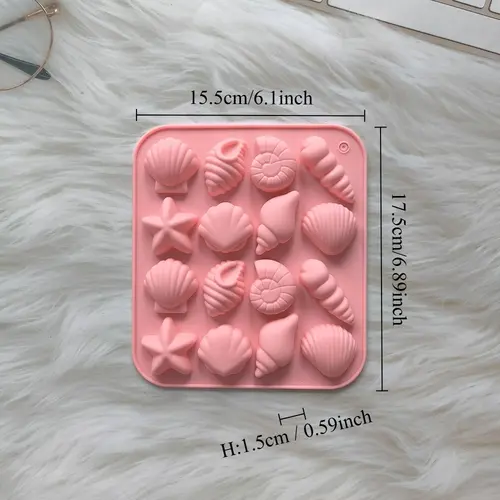 Chocolate Silicone Mold 3D Shell Marine Animal Shape - 16 Cavity Candy Cake Decor Mold for Pudding Jelly DIY Baking Supplies - Image 7