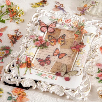 45 pezzi adesivi scrapbook Elf girl fiaba farfalla Retro Flower fairy diary account creativo a mano scrapbook decorativo