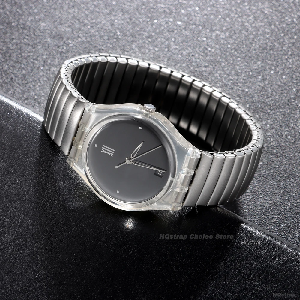 Stainless Steel Stretch Metal Watch Band - Elastic Expansion Wristband Accessory