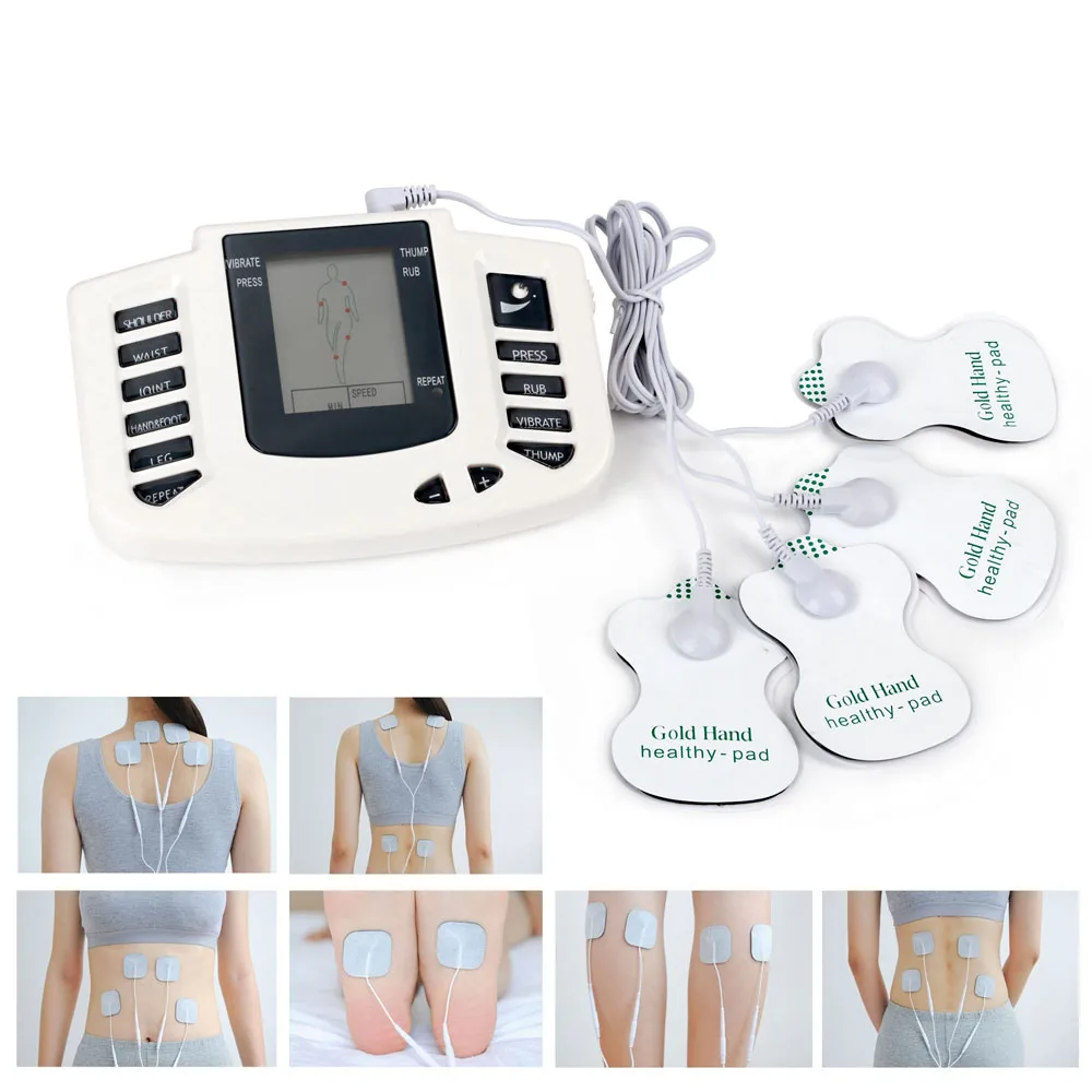 Full Body Tens Muscle Electrostimulator EMS Acupuncture  Massage 16pads Digital Meridian Apparatus Full Set