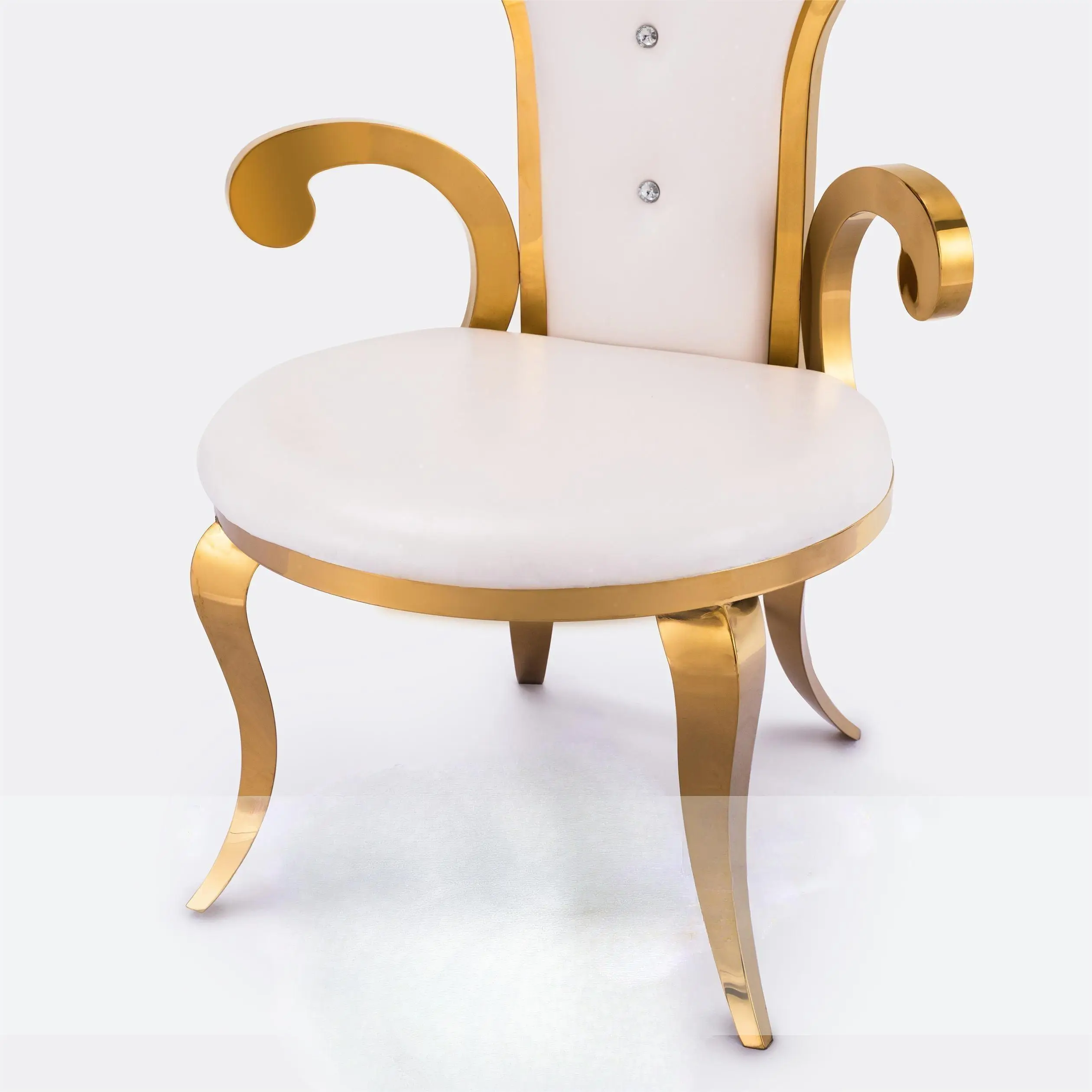 Fashion Design Stylish Wedding Furniture Stainless Steel Wedding Banquet Throne King Chair