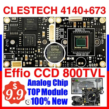 100%New CHIP 4140+673 CLESTECH Sony Effio-E CCD Circuit Board HD CCTV CAMERA 32*32 Monitor Analog Module Microscope DIY CLESTECH 1