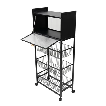 kitchen Storage & Organization Bread Rack Coffee Station Microwaves Rack Storage Rack 5 Tier Kitchen Organizer Shelf for Dishes 3