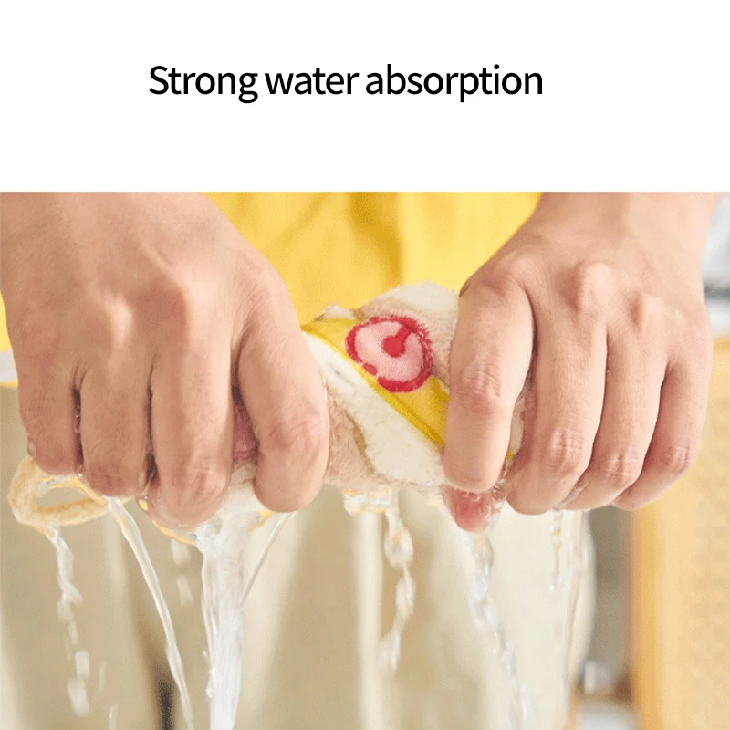 Cartoon Cat Kitchen Hand Towels Absorb Water Wipe Towels for Bathroom Coral Fleece Hanging Hand Towel Kitchen Cleaning Dishcloth,hand towel,kitchen cleaning cloth