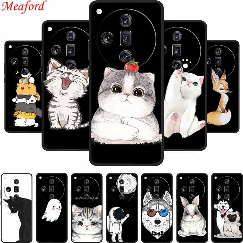 Funda Per Oppo Find X7 Custodia X7Ultra Cover Per Telefono Custodie Morbide In Silicone Nero Per Oppo Find X7 Ultra Cover Posteriore X 7 Capas