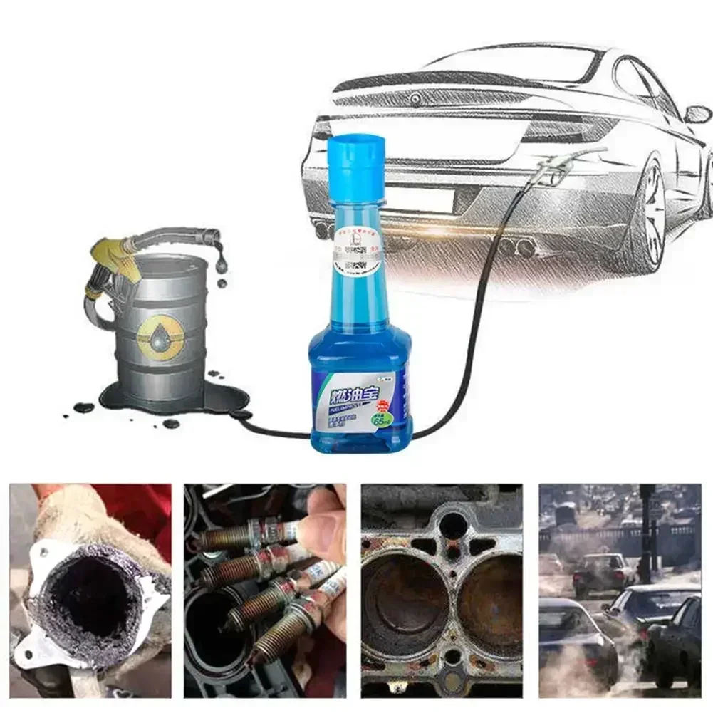 Car Fuel Injector Cleaner Gas Oil Additive Remove Engine Carbon Deposit Increase Power Fuel Saver
