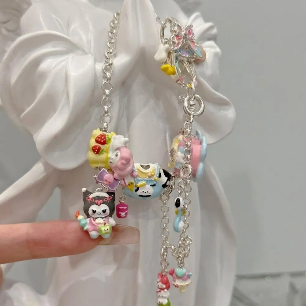 

Kuromi Sanrio Plush Kawaii Cartoon Soda Sparkling Water Beads Drop Beads Diy Bracelet Anime Plush Toys for Girl Birthday Gift