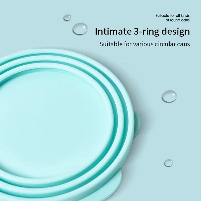 Portable Silicone Dog Cat Canned Lid 2-in-1Food Sealer Spoon Pet Food Cover Storage Fresh-keeping Lids Bowl Dog Accessories 4
