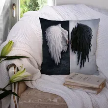 

Custom Angel Wings Creative Square Pillowcase Polyester Linen Velvet Printed Zip Decor Pillow Case Car 22119-08