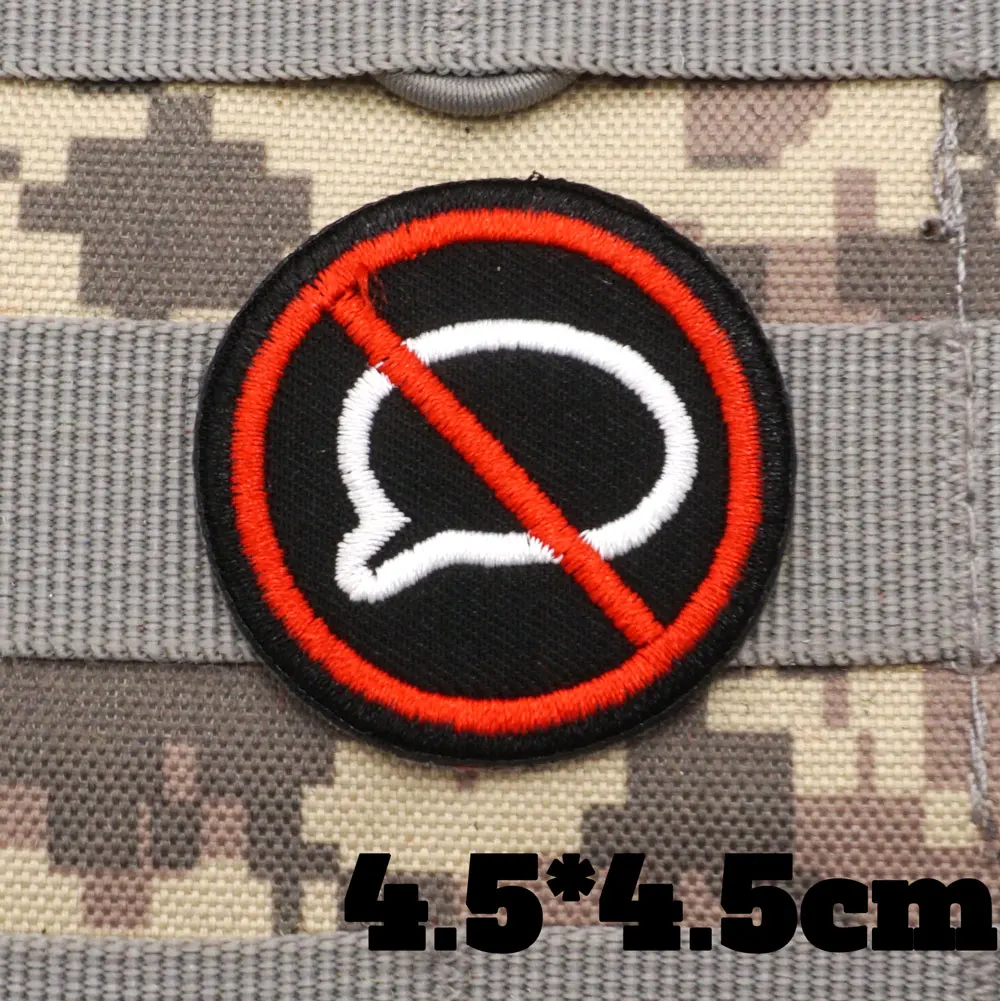 1 Pc Embroidery PVC Don't Step on Snakes Tactical Hook and Loop Badge  Military Combat Battle Armband Backpack Hat Applique - AliExpress