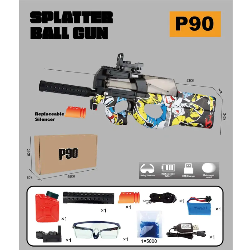 Plastic Mini Rifle Toy Crystal Ball Water Bullet Toy Gun Gel Blaster Outdoor Toy 