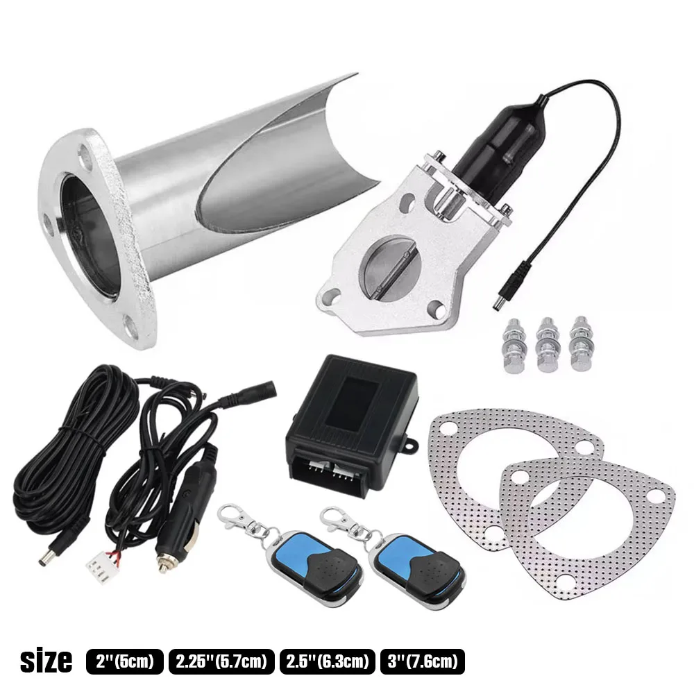 2/2.25/2.5/3 Electric Stainless Steel Exhaust System Exhaust Cutout CutOut Valve With Remote Control Be Cut Pipe