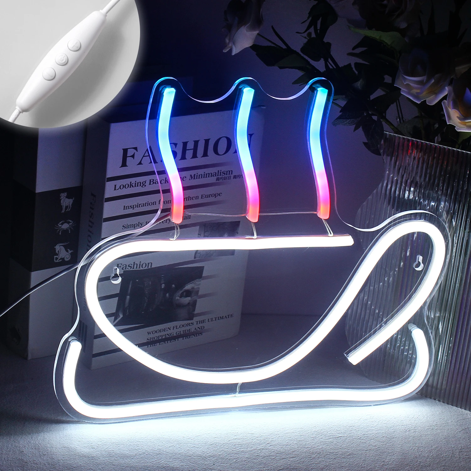 Colorful Coffee Neon Sign Decor Acrylic for Cafe Restaurant Hotel Coffee Shop Bar Party Neon Adjustable Color Neon Light