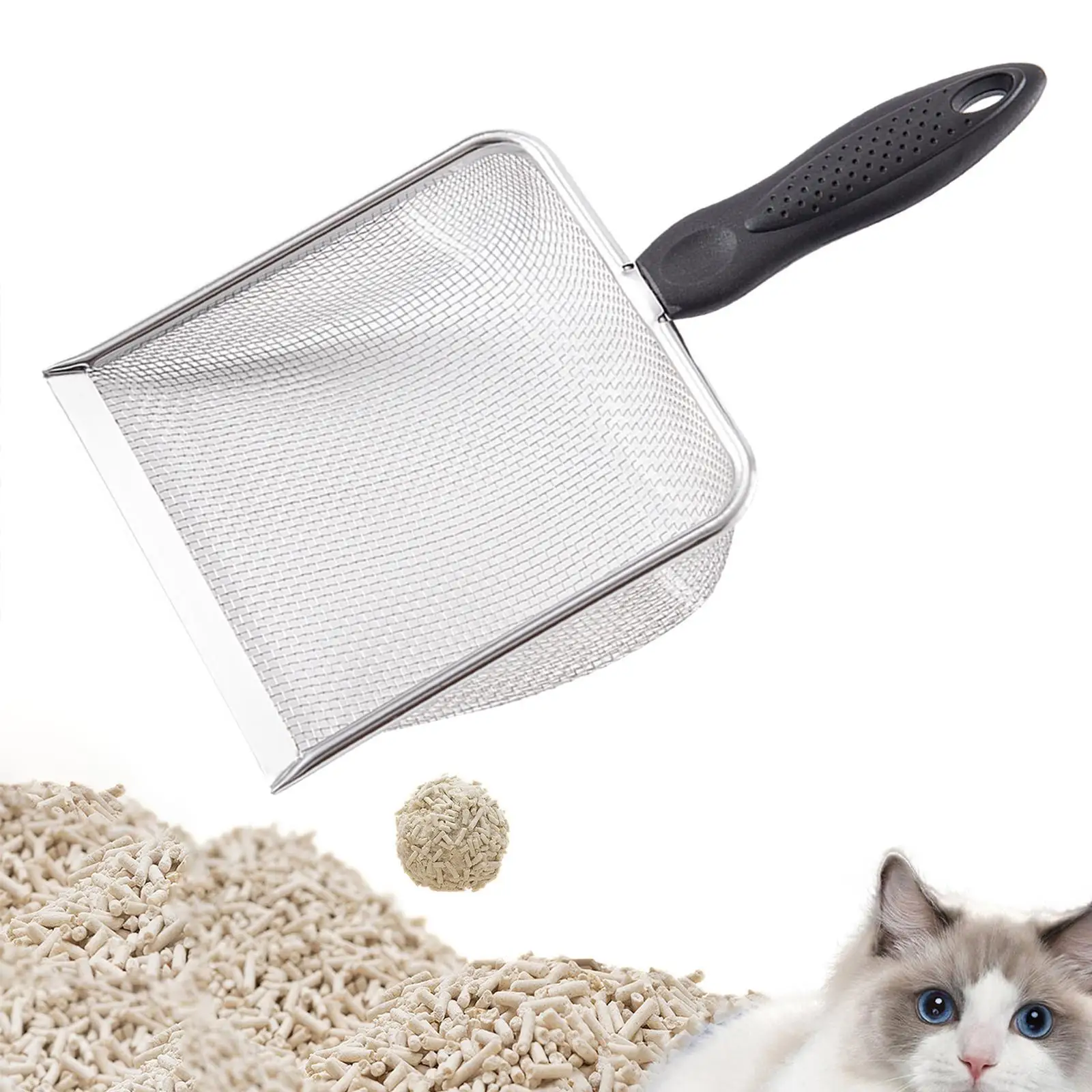 Cats Litter Scooper Waste Spoon Heavy Duty Portable Cleaning Supplies Cat Litter Scoops Sifting Shovels for Box Kittens