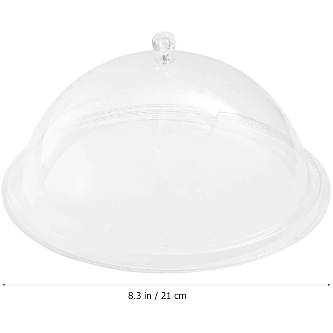 Round Food Meal Cover Drop-Resistant Transparent Food Cover Bread and Snack Acrylic Preservation Dust Cover