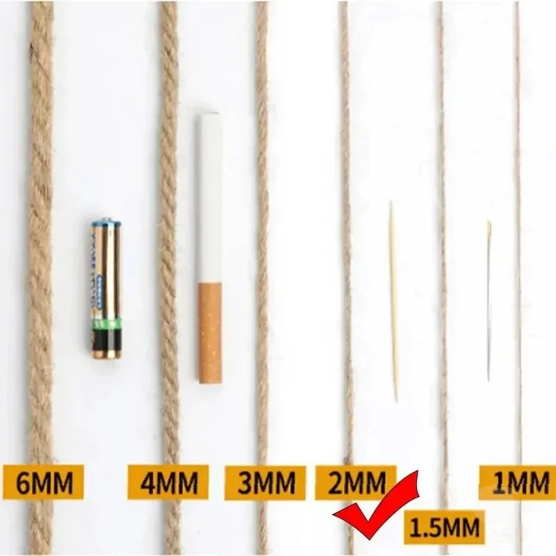 50/80/100M Natural 2mm Jute Rope Cord – DIY Crafts, Sewing & Home Decor 3