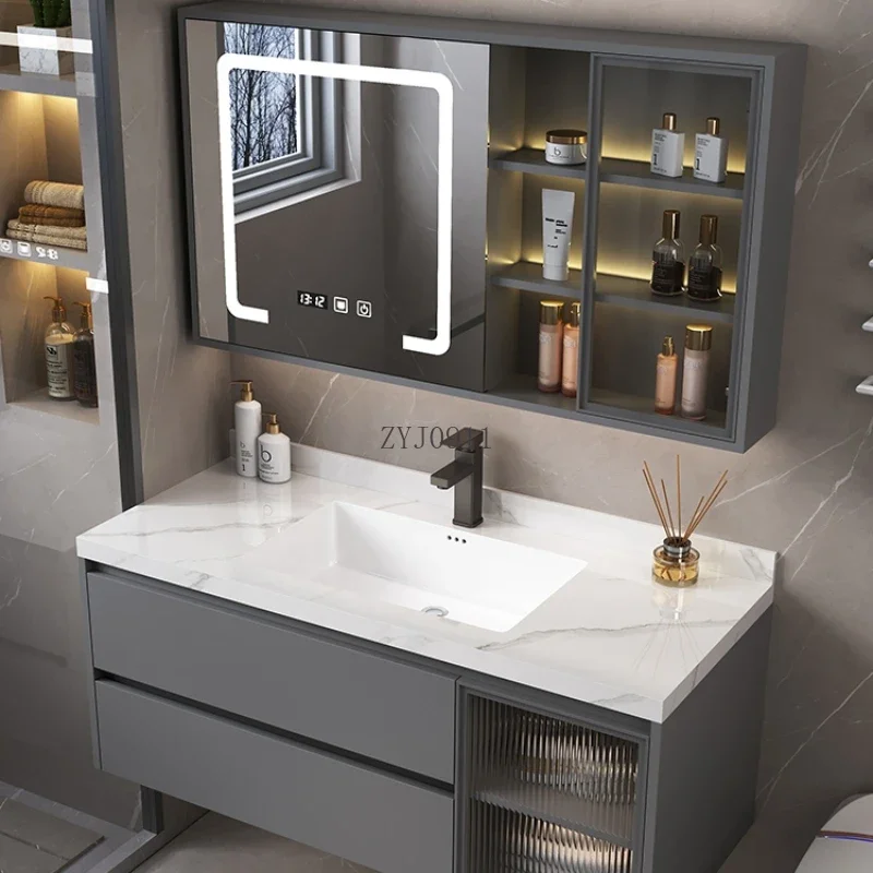 Bathroom Storage Kitchen Cabinet Washbasin Locker Vanity Sink Mirror Multifunction Home Furniture Drawer Towel Base Gabinete