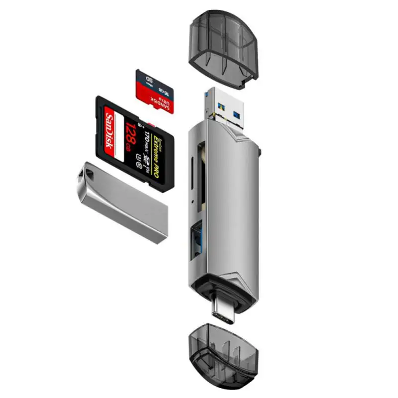 

Устройство для чтения карт памяти USB 3,0 и Type C на SD Micro SD, TF