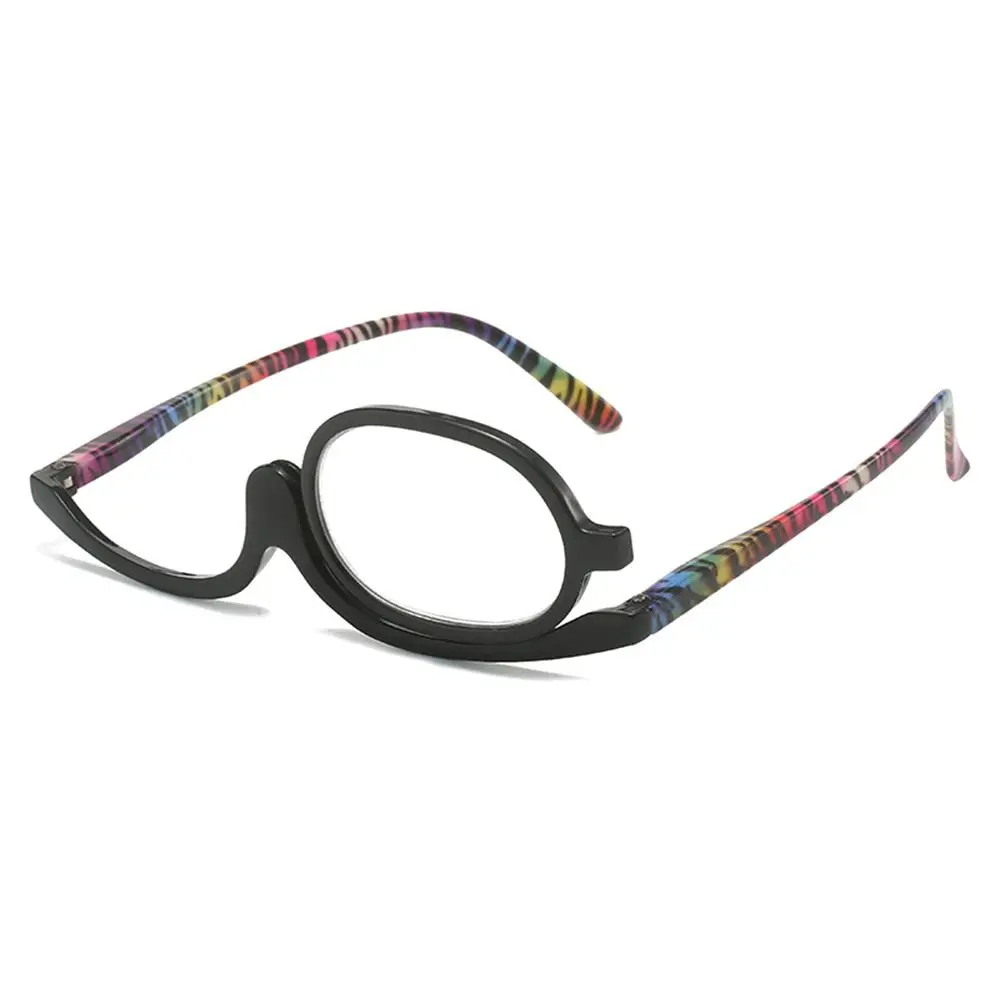 Women Portable Magnifying Rotating Makeup Glasses Flip Down Lenses Colourful Frame Cosmetic Readers Diopter +1.50~+4.0 3