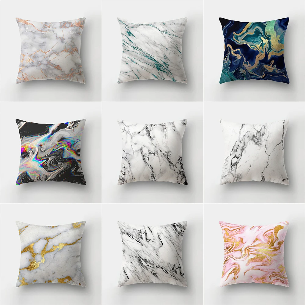 

Nordic Abstract Geometry Minimalist Marble Print Image Home Living Room Sofa Decoration Cushion Cover Pillow 45x45cm