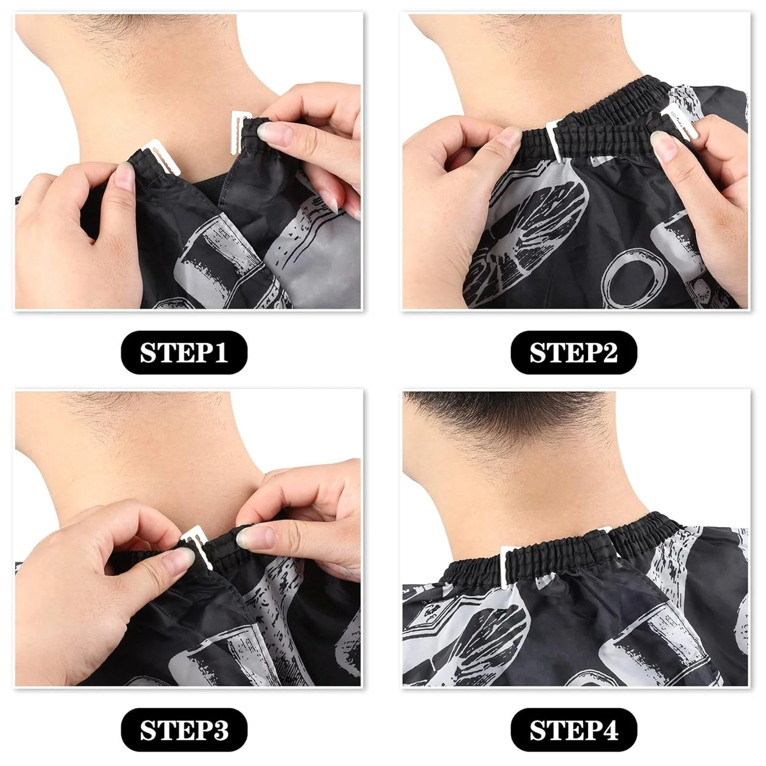 Haircut Tool pattern Capes Cutting Waterproof Non Sticky Hair Cloth Hairdressing Haircut capeswith See-Through Window Cape 5