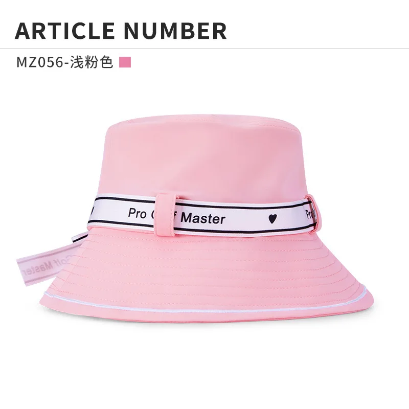 PGM New Golf Cap Women's Bow Strap Fisherman's Hat Sunshade and Sunscreen Inner Sweatband Design