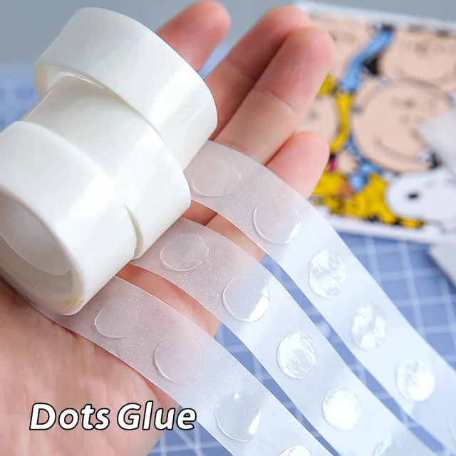 1roll Traceless Dots Glue Removable 100pcs Transparent Double Side Adhesive  for Album Diary Home DIY School F7161 - AliExpress