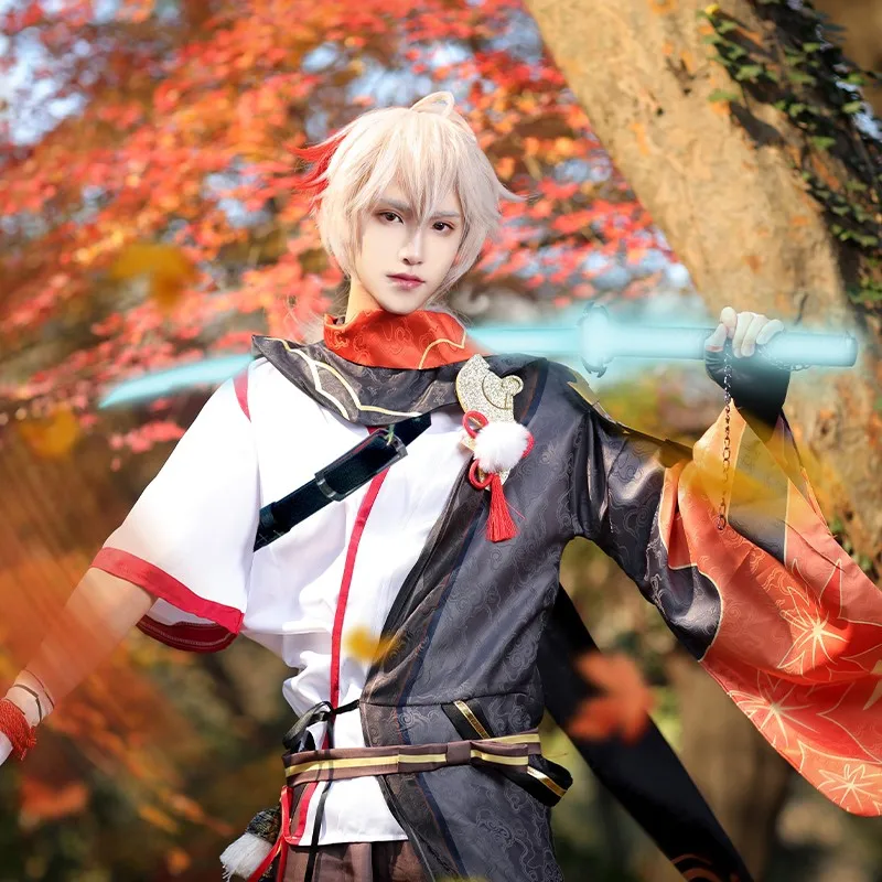 

Game Genshin Impact Kaedehara Kazuha Cosplay Costume Halloween Men Clothing Set Chinese Anime Medieval Adult Costume