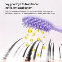 Peigne applicateur d'huile capillaire électrique, brosse de massage du cuir chevelu, vibration sonique, lumière LED, distributeur de liquide, brosse démêlante pour les soins capillaires 4