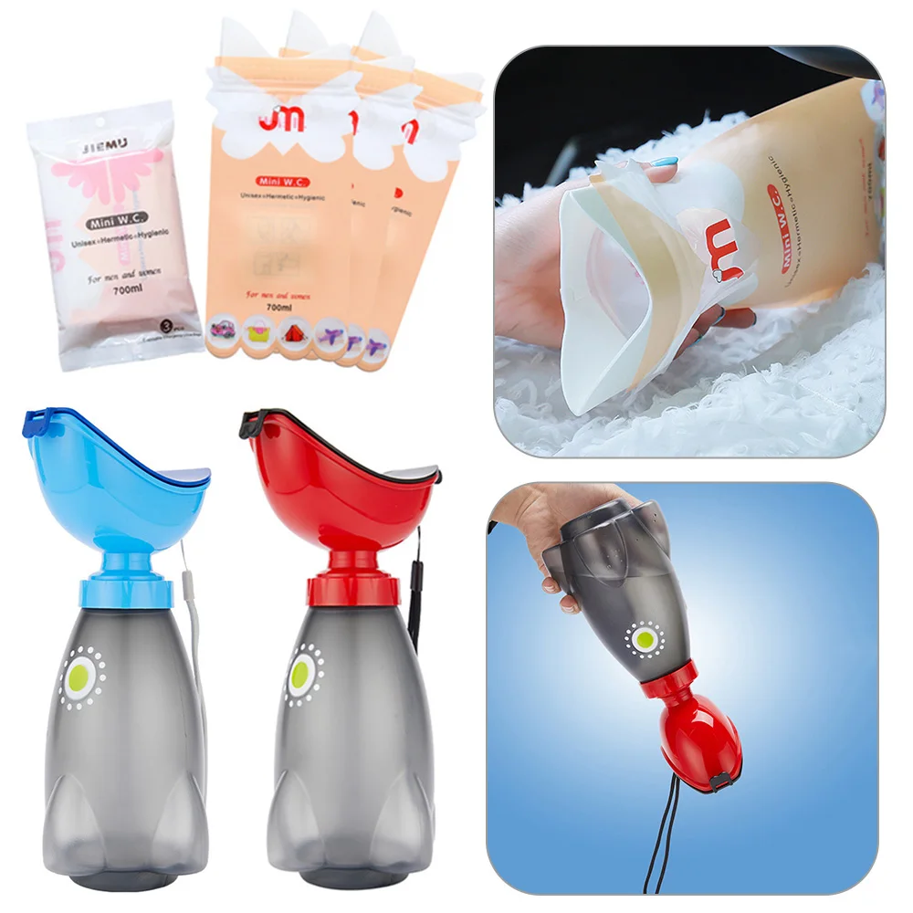 600ml Urinal Pee Funnel Urinals Incontinence Bottles Male Female Travel Outdoor Urgent Unisex Portable Urinal Bottle Toilet portable urinal