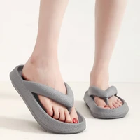 Women Soft Sole Beach Flip Flops Summer Flat Platform Comfy Fashion Slippers House Bathroom Non-Slip Thick Soled Sandals - Image 2